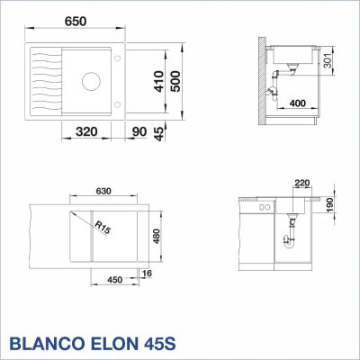 Кухненска мивка BLANCO, ELON 45 S