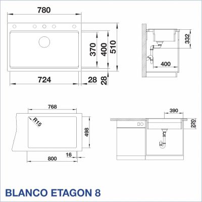 Кухненска мивка BLANCO, ETAGON 8
