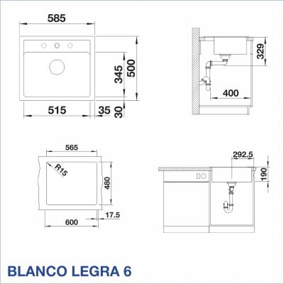 Кухненска мивка BLANCO, LEGRA 6