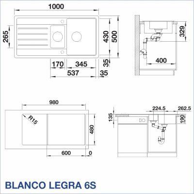 Кухненска мивка BLANCO, LEGRA 6S