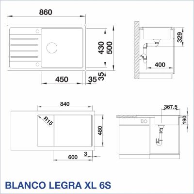 Кухненска мивка BLANCO, LEGRA XL 6S