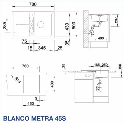 Кухненска мивка BLANCO, METRA 45 S