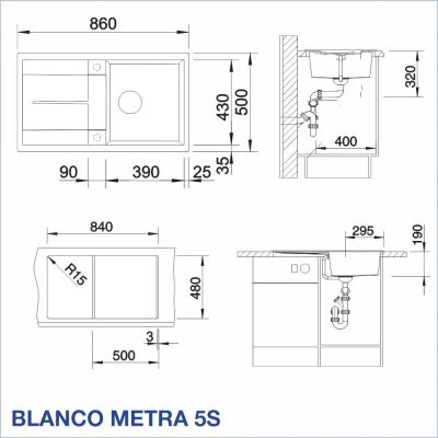 Кухненска мивка BLANCO, METRA 5 S