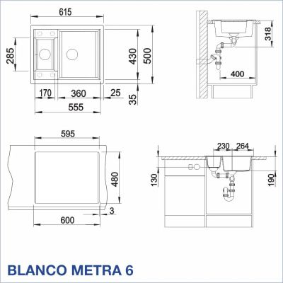 Кухненска мивка BLANCO, METRA 6