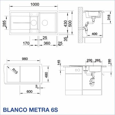 Кухненска мивка BLANCO, METRA 6 S