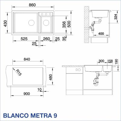 Кухненска мивка BLANCO, METRA 9