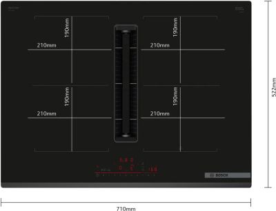 Индукционен плот с вградена вентилация BOSCH, PVQ731H26E