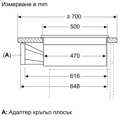 Индукционен плот с вградена вентилация BOSCH, PVS611B16E